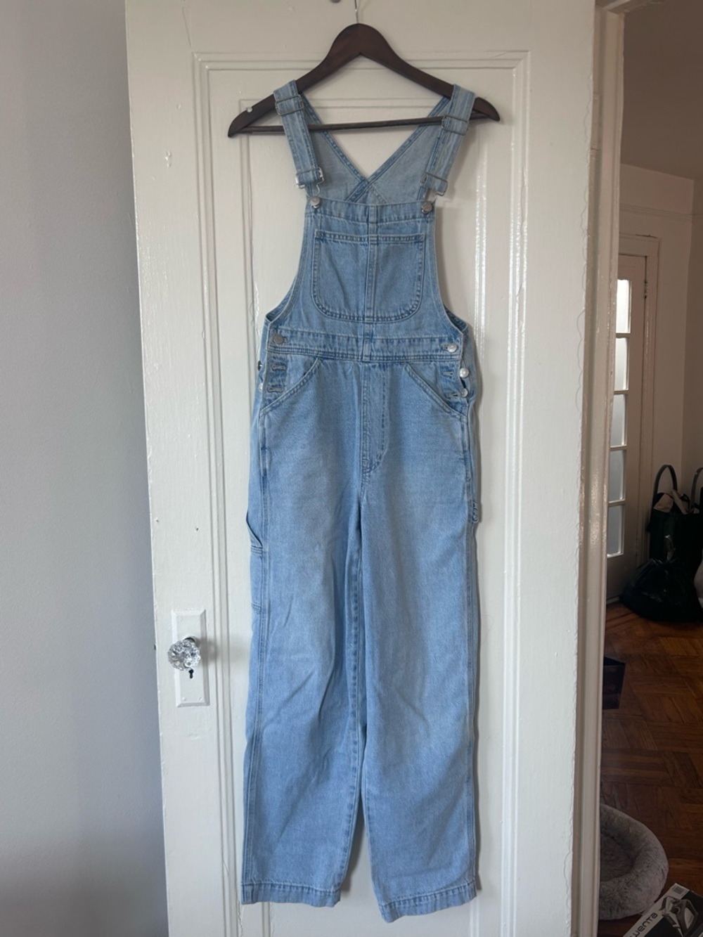 Madewell denim oversized carpenter overalls in collier wash